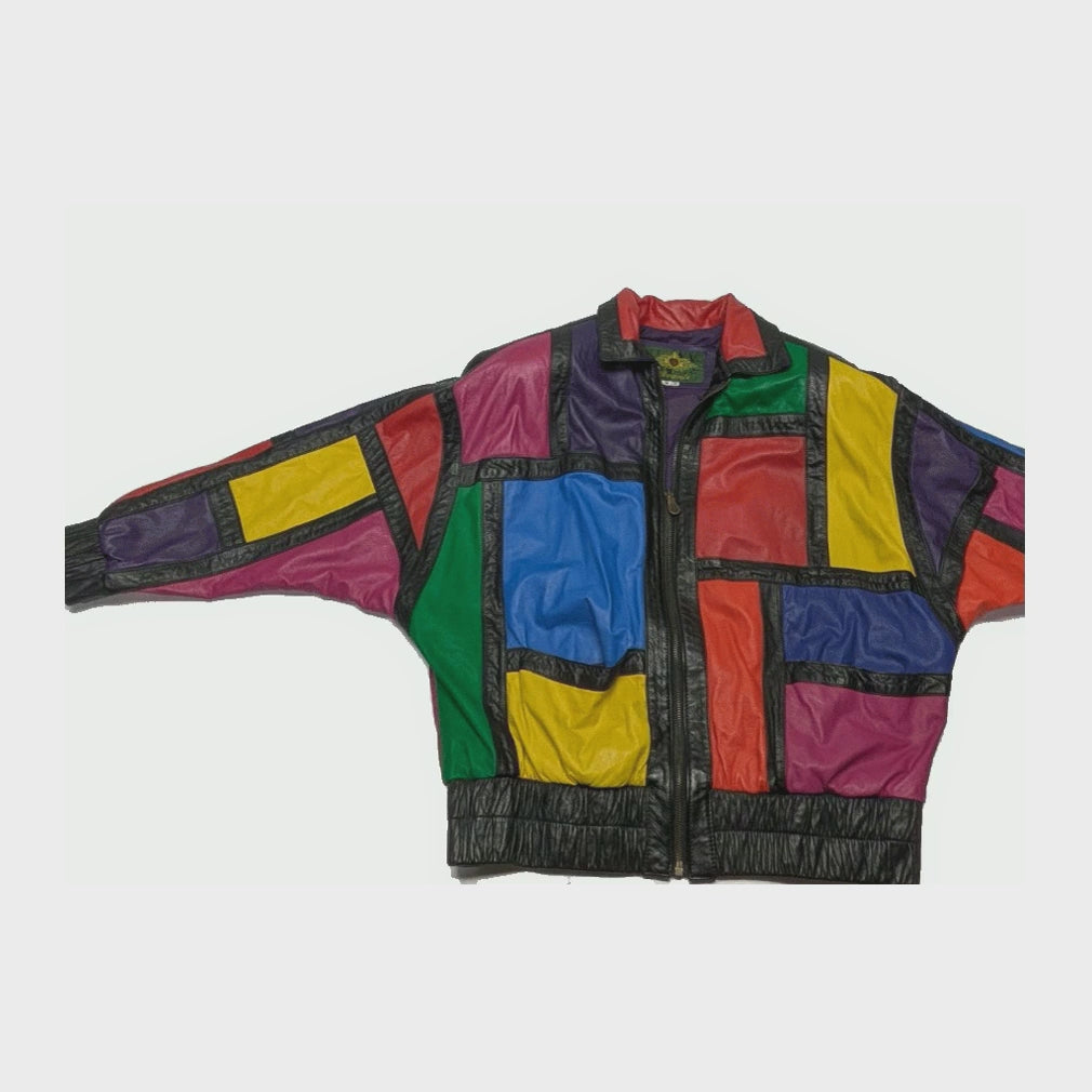 Avanti Color Block Leather Bomber 1 pc