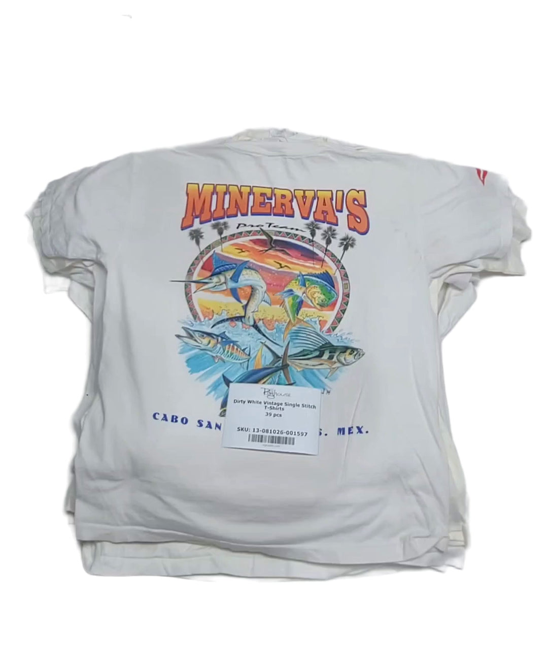 Dirty White Vintage Single Stitch T-Shirts 39 pcs