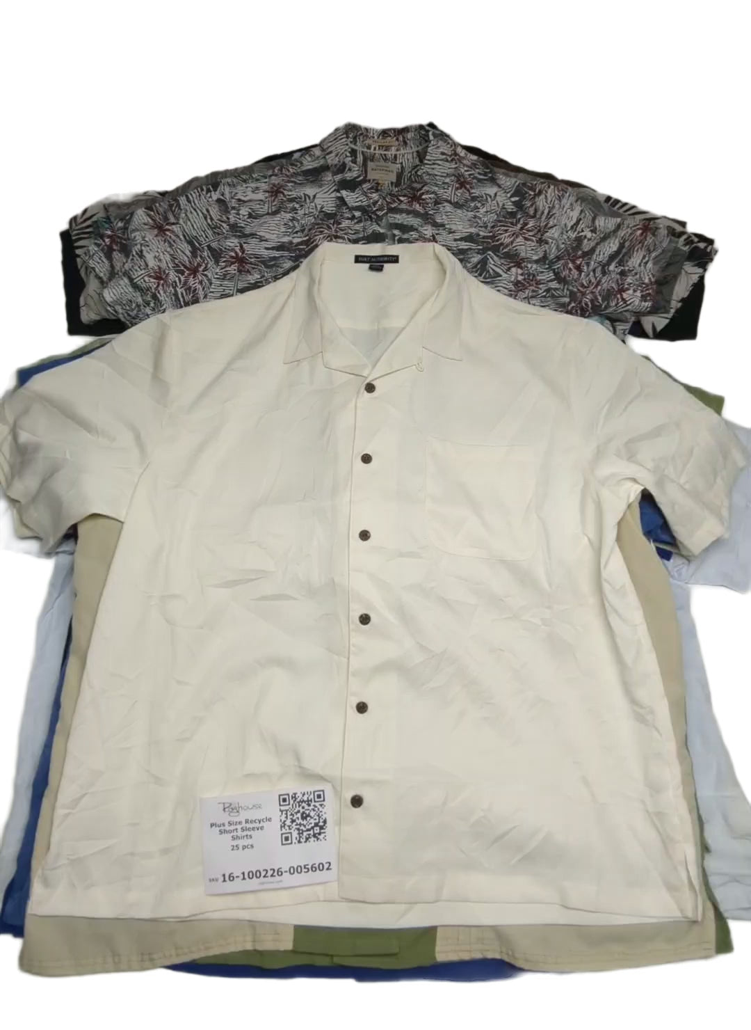 Plus Size Recycle Short Sleeve Shirts 25 pcs
