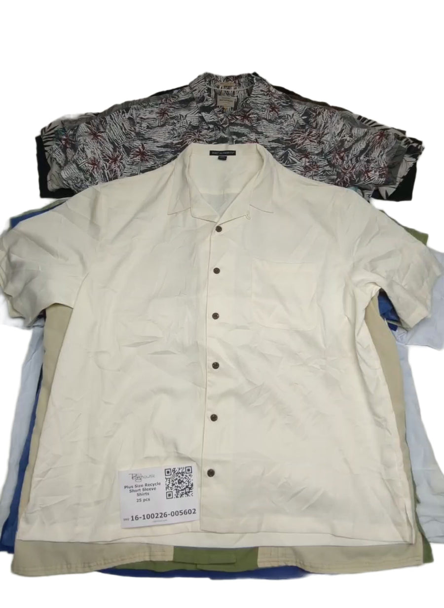 Plus Size Recycle Short Sleeve Shirts 25 pcs
