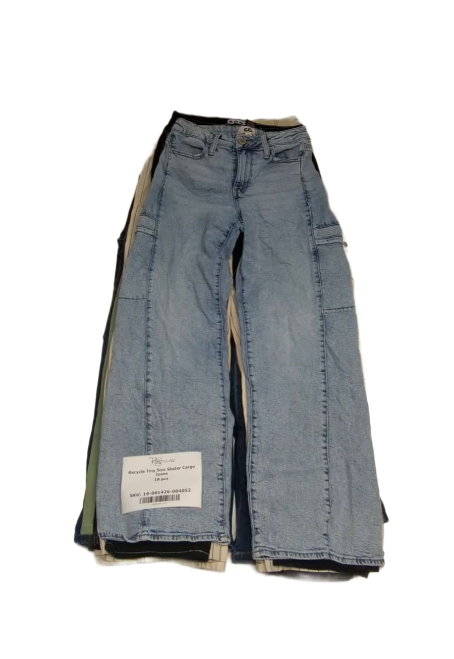 Recycle Tiny Size Skater Cargo Jeans 18 pcs