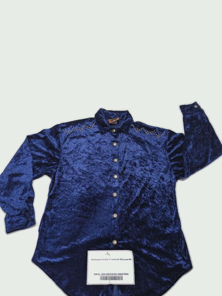 Vintage Circle T Velvet Blouse M 1 pc