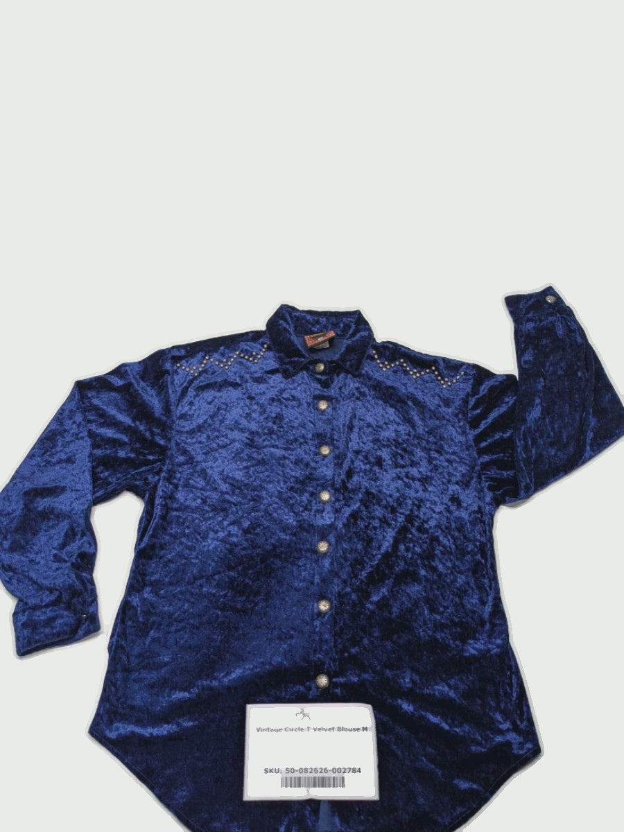 Vintage Circle T Velvet Blouse M 1 pc