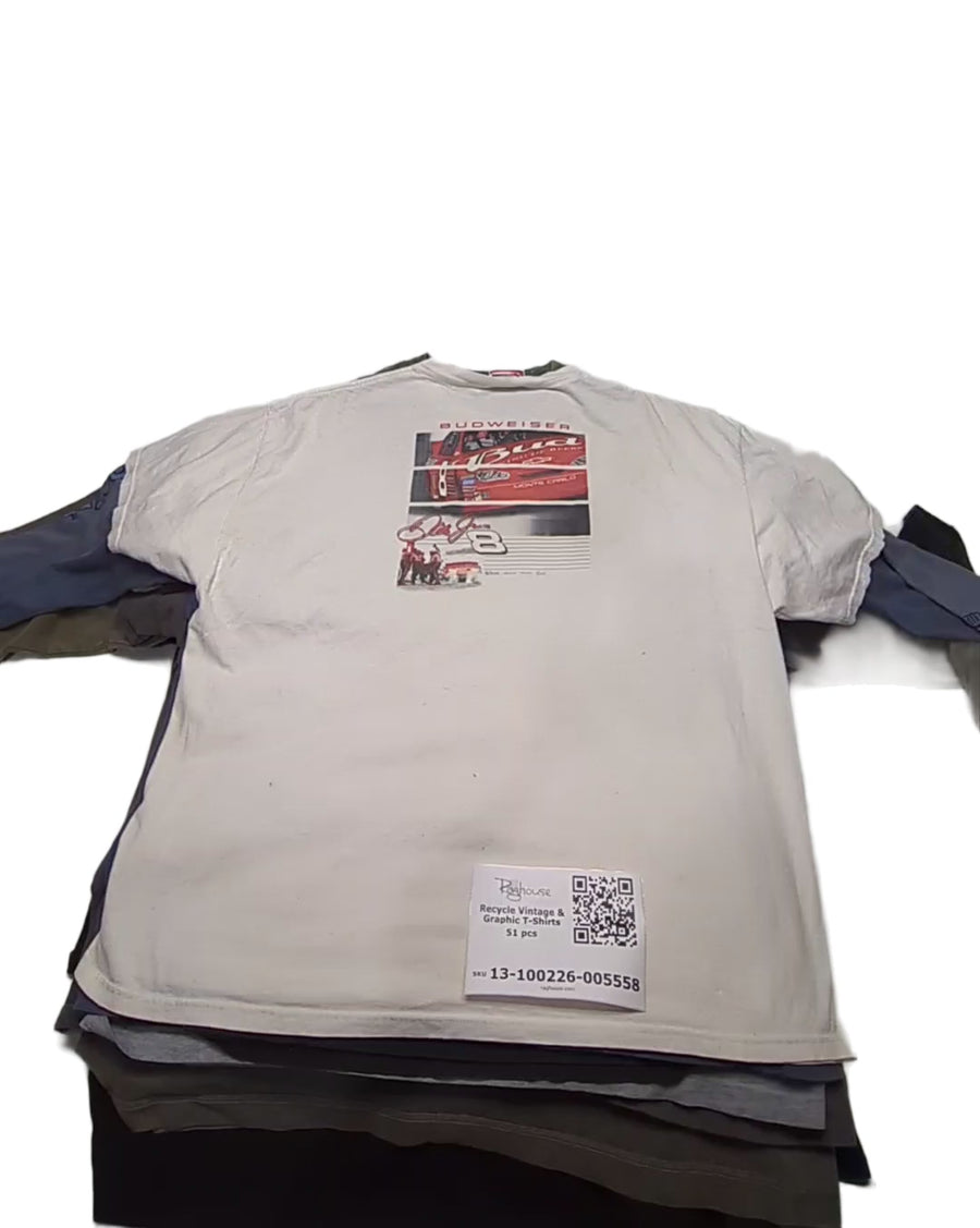 Recycle Vintage & Graphic T-Shirts 51 pcs