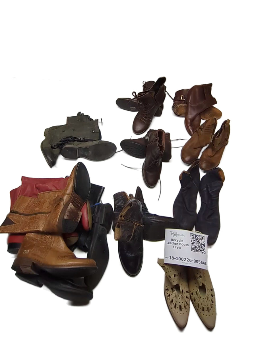 Recycle Leather Boots 11 pcs