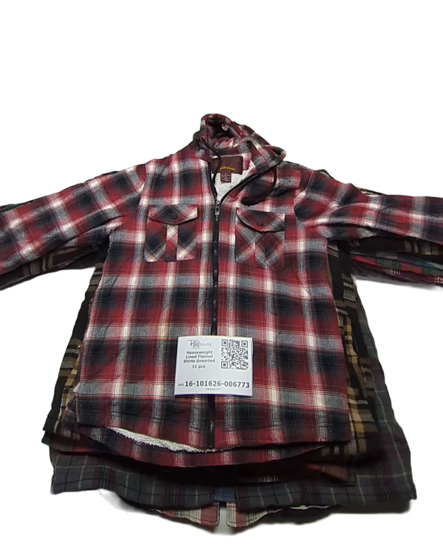 Heavyweight Lined Flannel Shirts Unsorted 11 pcs