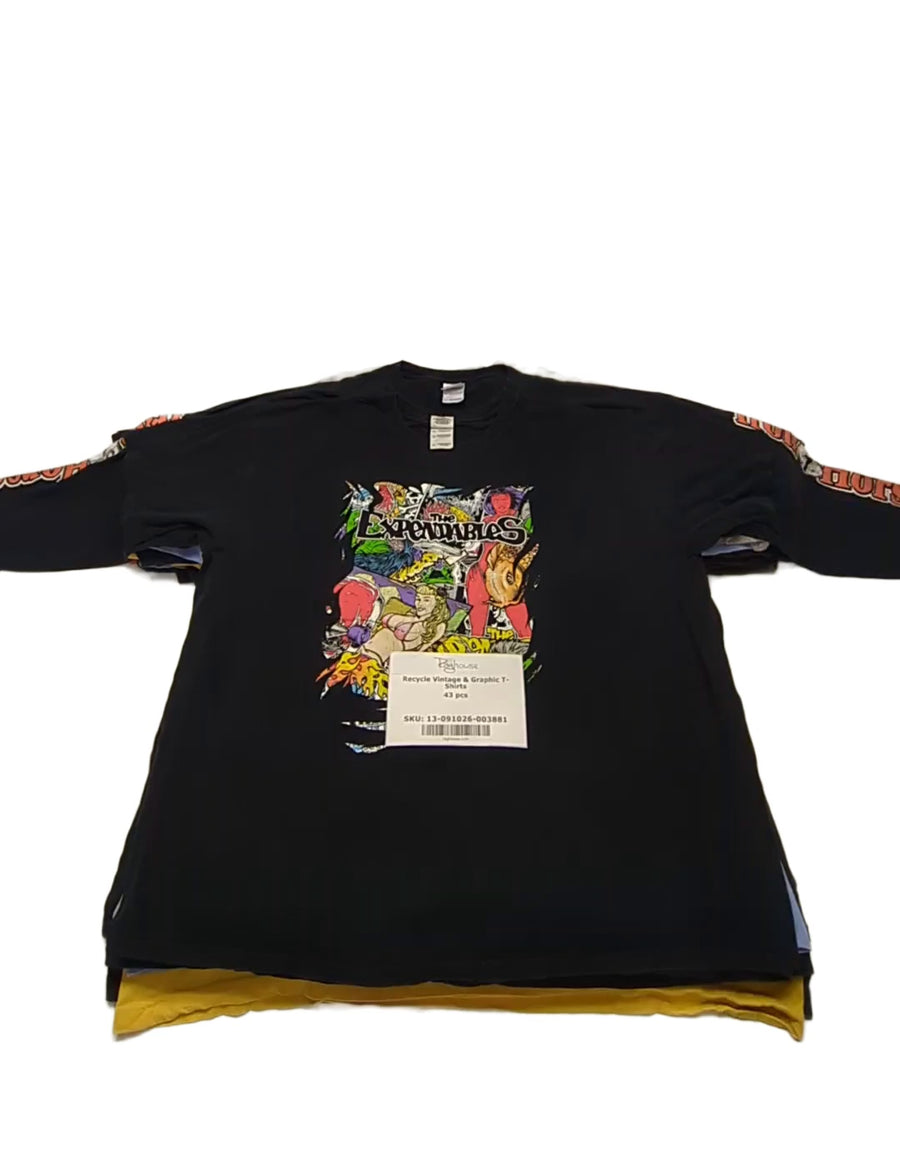 Recycle Vintage & Graphic T-Shirts 43 pcs