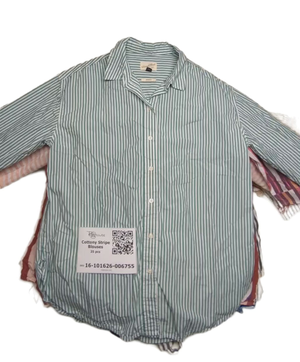 Cottony Stripe Blouses 35 pcs