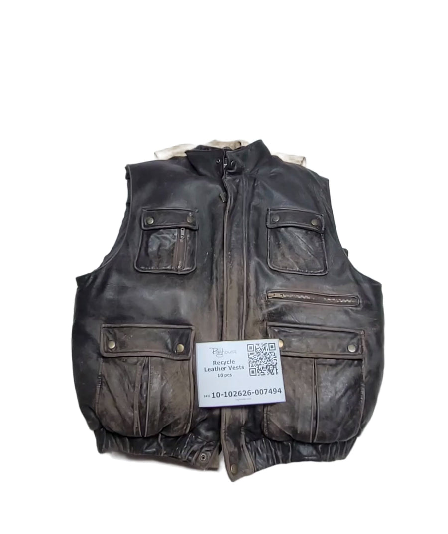 Recycle Leather Vests 10 pcs