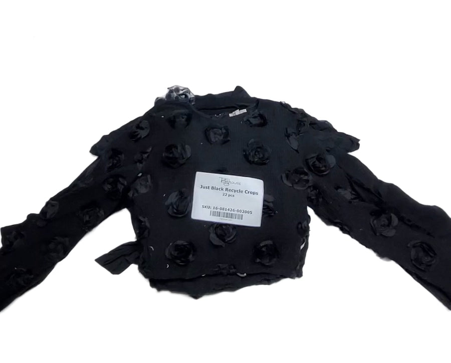 Just Black Recycle Crops 22 pcs