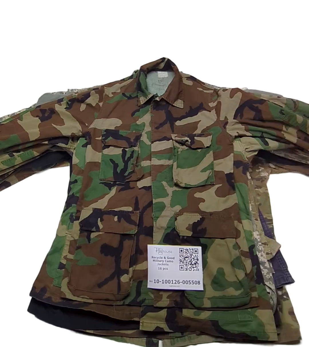 Recycle & Good Military Camo Jackets 16 pcs