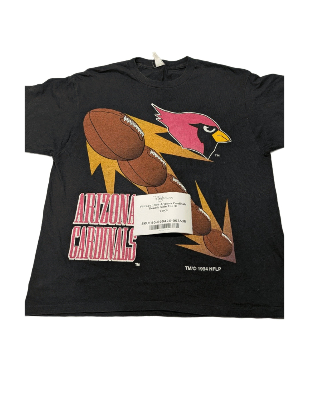 Vintage 1994 Arizona Cardinals Double Side Tee XL 1 pc