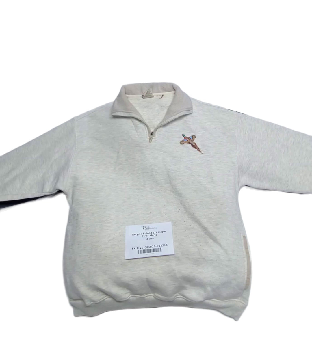 Recycle & Good 3/4 Zipper Sweatshirts 18 pcs