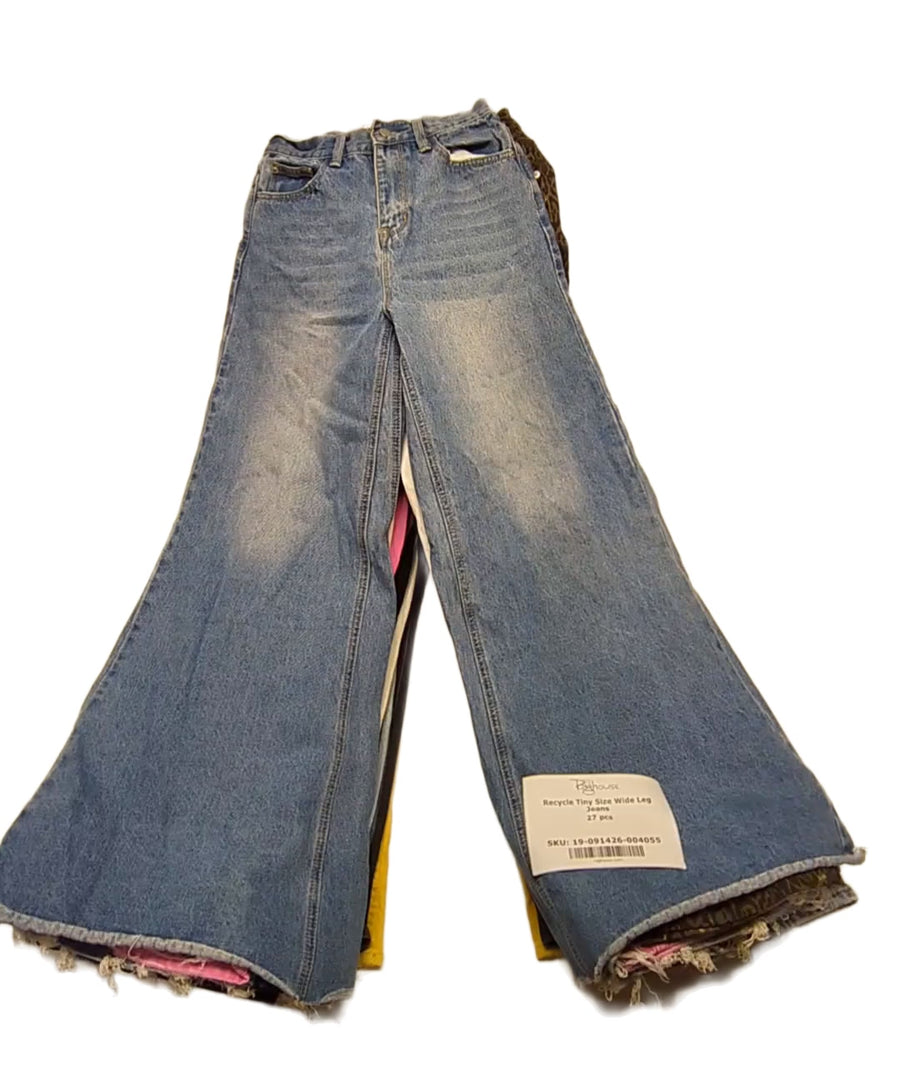 Recycle Tiny Size Wide Leg Jeans 27 pcs