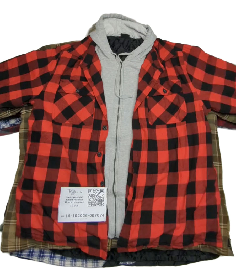 Heavyweight Lined Flannel Shirts Unsorted 10 pcs
