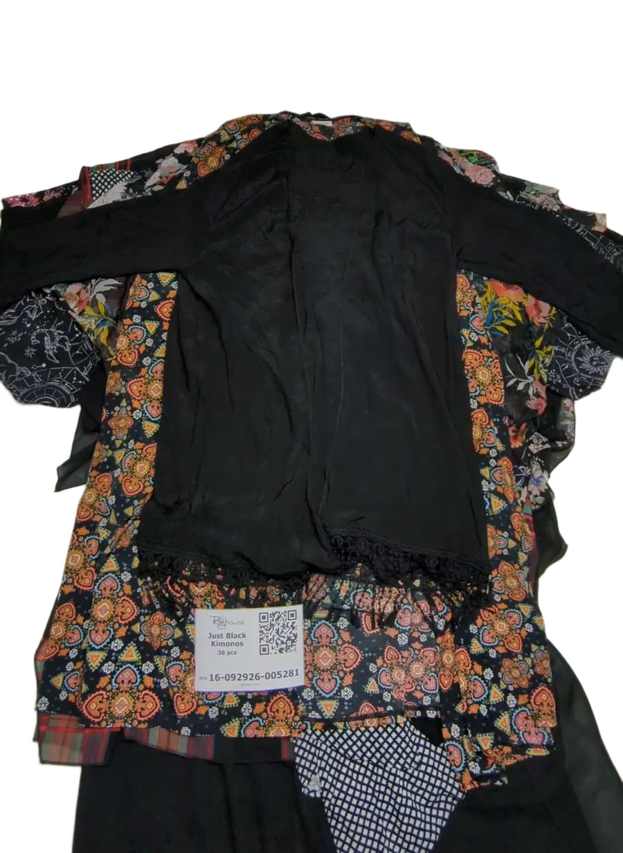 Just Black Kimonos 38 pcs