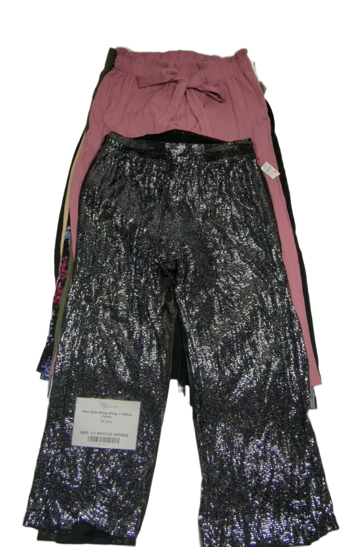 Plus Size Bling Bling + Office Pants 22 pcs