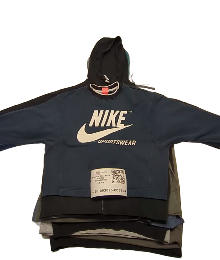 Recycle Girls Nike Adidas Sweatshirts 18 pcs