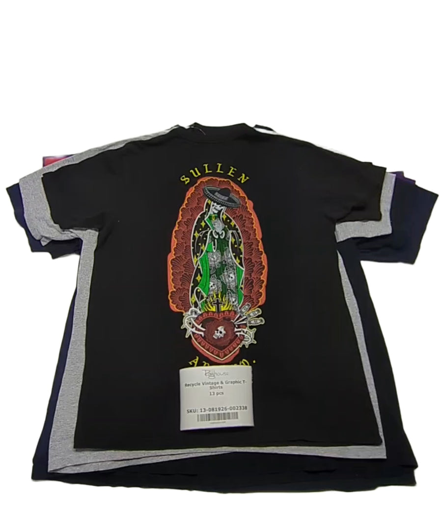Recycle Vintage & Graphic T-Shirts 13 pcs