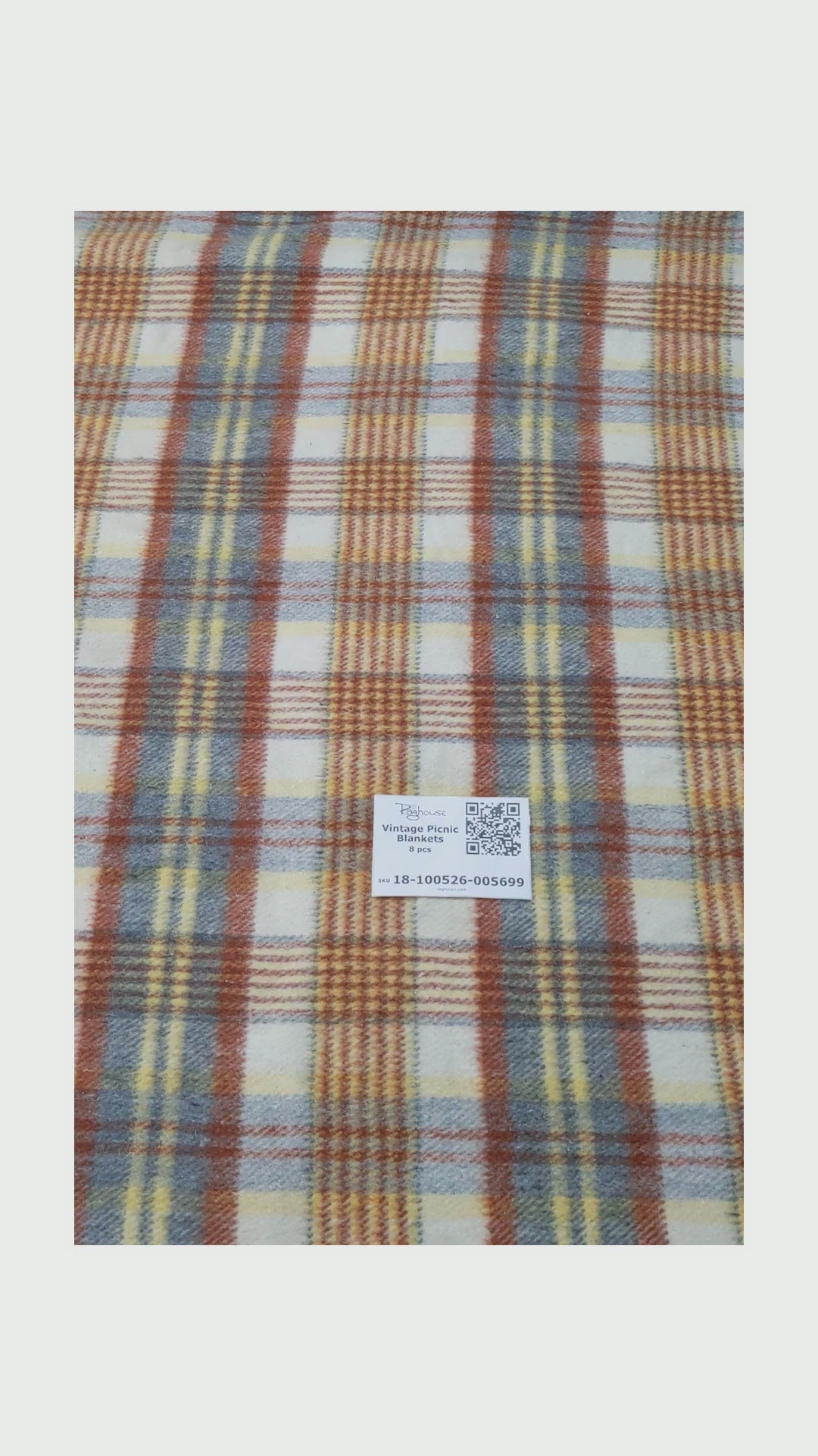 Vintage Picnic Blankets 8 pcs