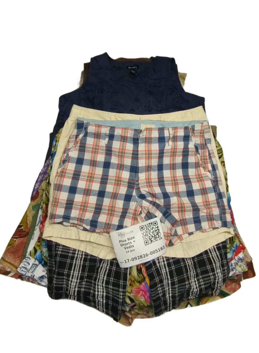 Plus Size Shorts + Vests 34 pcs
