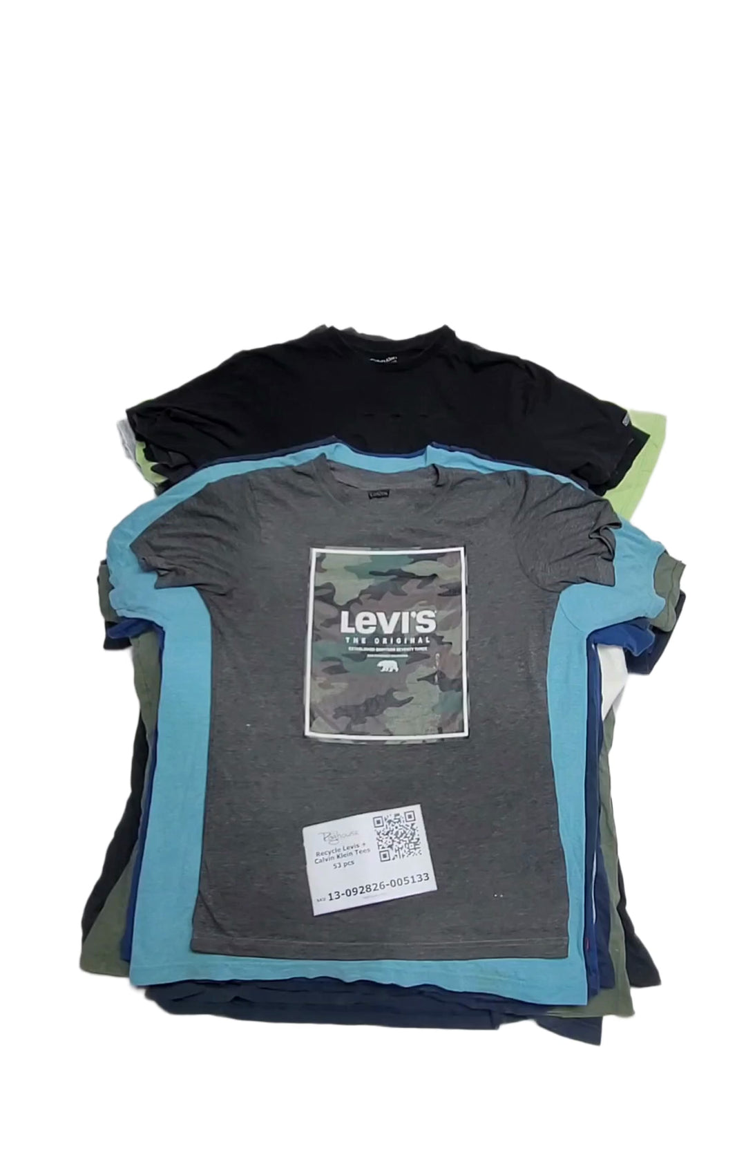 Recycle Levis + Calvin Klein Tees 53 pcs