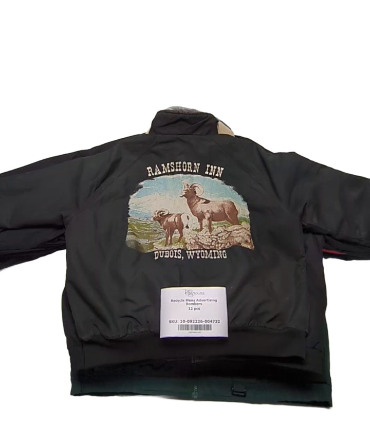 Recycle Mens Advertising Bombers 12 pcs