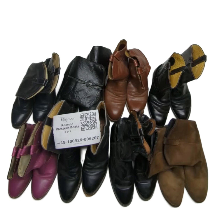 Recycle Western Boots 8 pcs