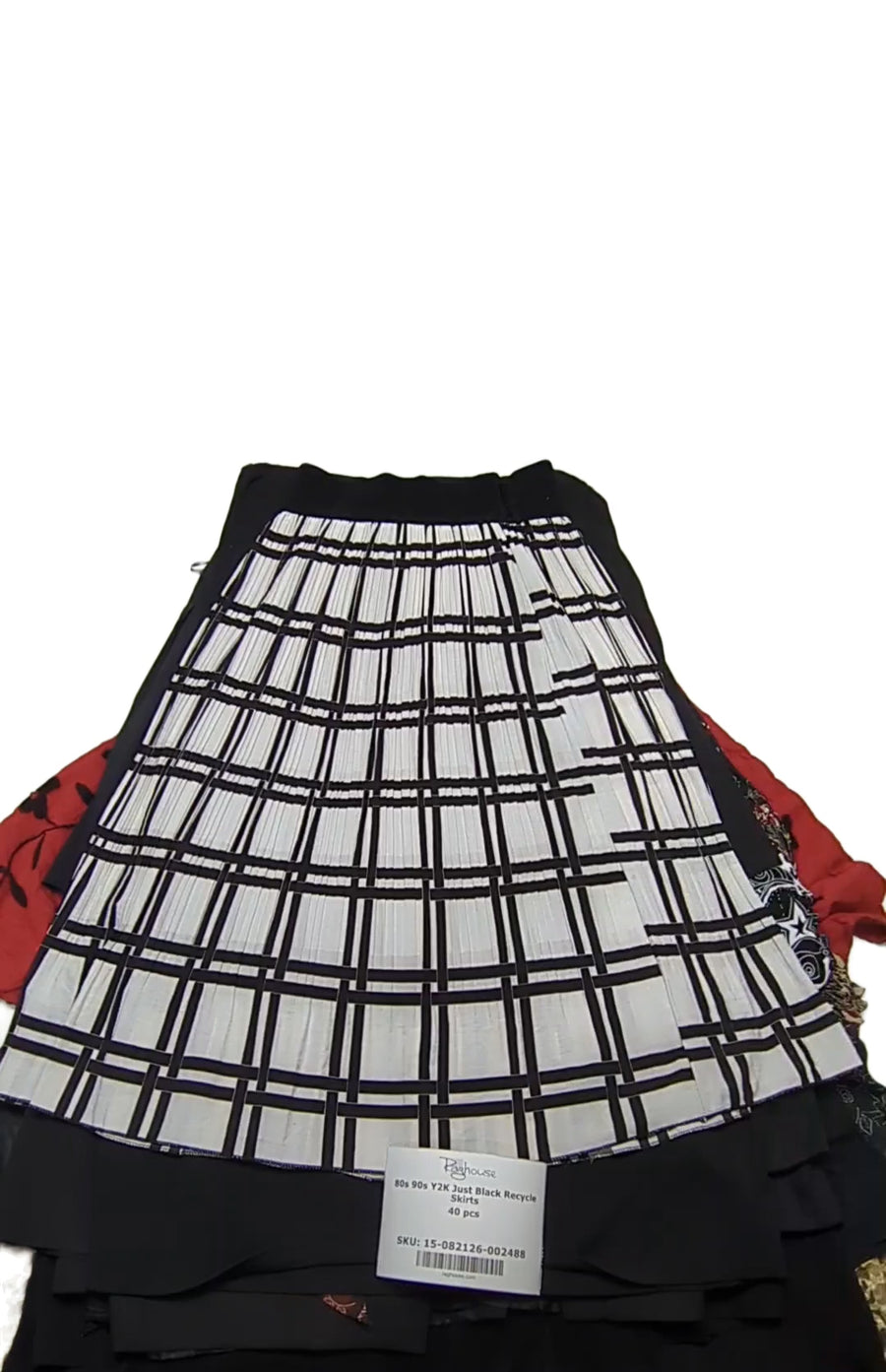 80s 90s Y2K Just Black Recycle Skirts 40 pcs