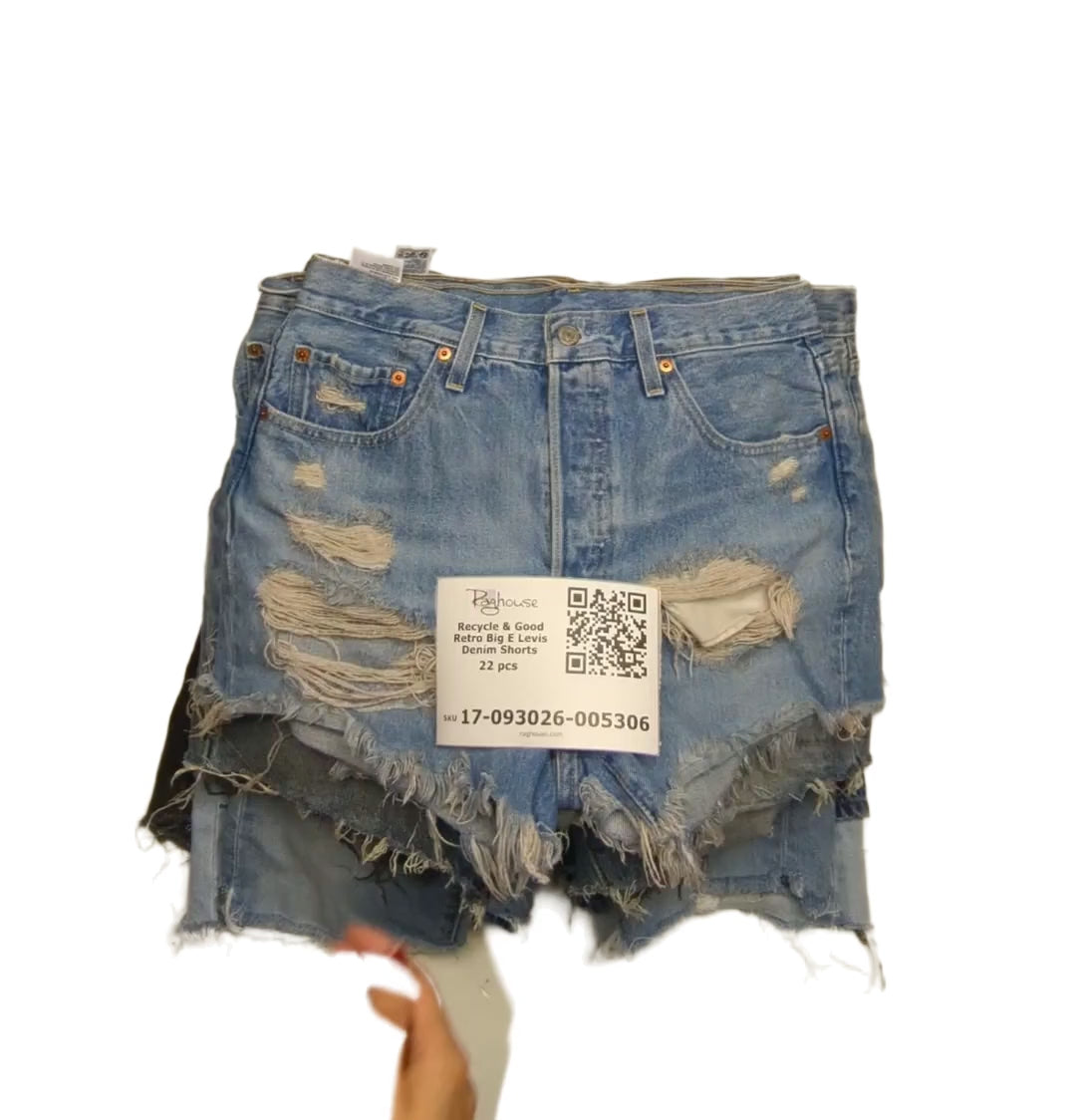 Recycle & Good Retro Big E Levis Denim Shorts 22 pcs