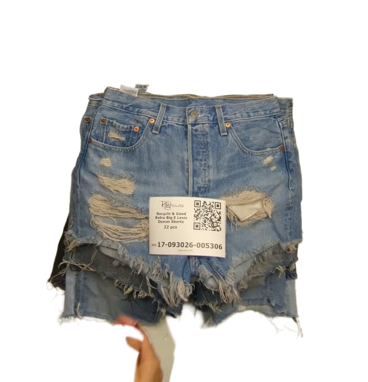 Recycle & Good Retro Big E Levis Denim Shorts 22 pcs
