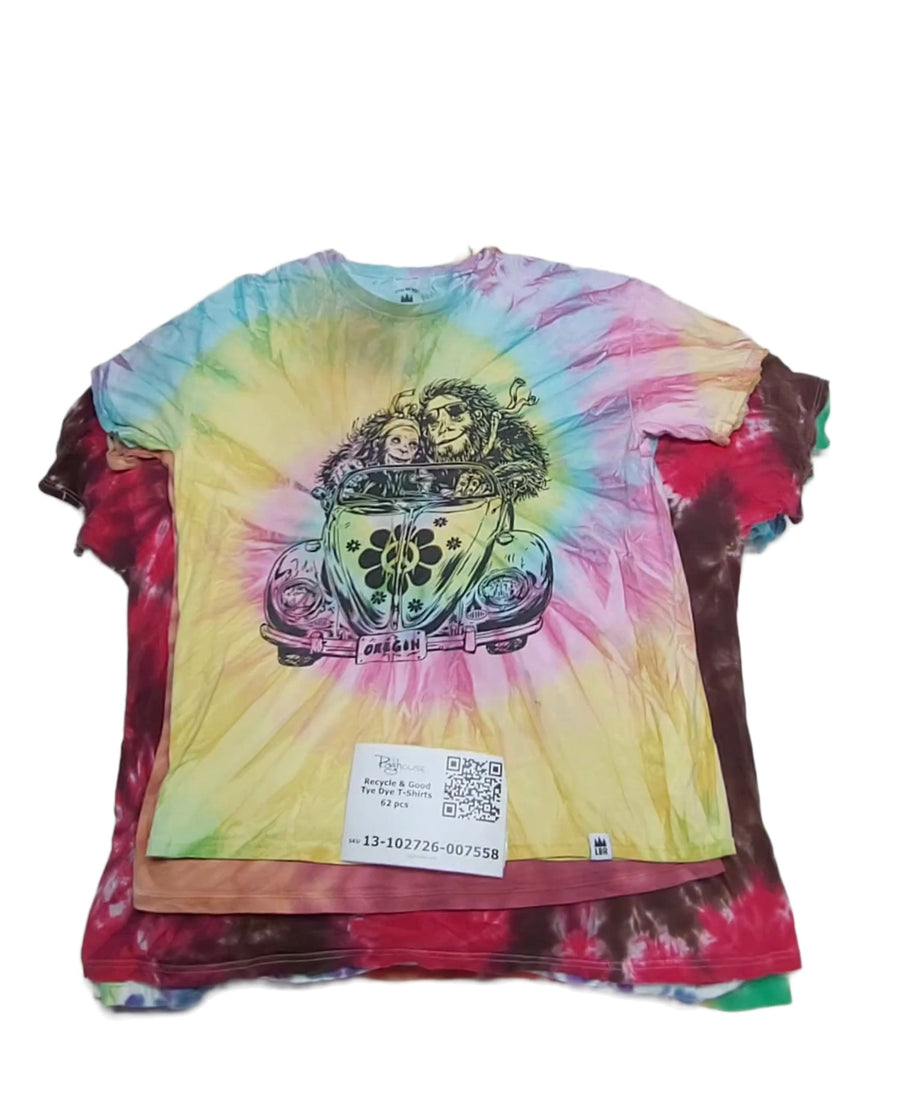 Recycle & Good Tye Dye T-Shirts 62 pcs