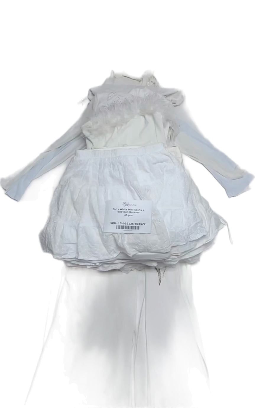 Dirty White Mini Skirts + Bodycon Dresses 45 pcs