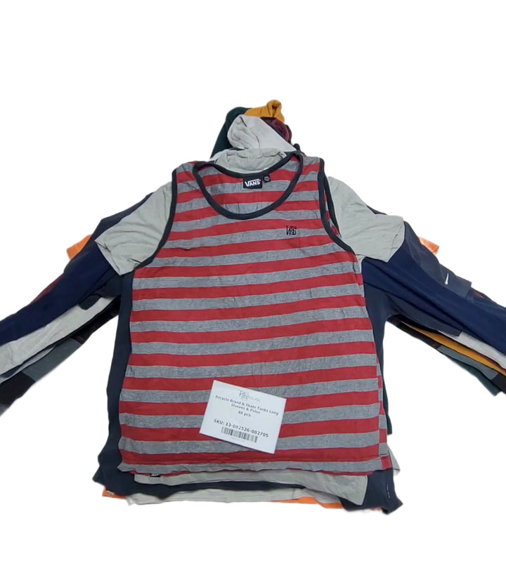 Recycle Brand & Skate Tanks Long Sleeves & Polos 48 pcs
