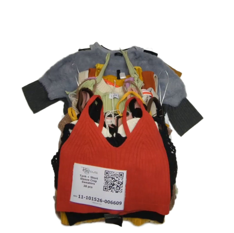 Tank + Short Sleeve Crop Sweaters 38 pcs