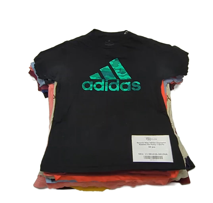 Recycle Nike Adidas Champion Reebok Fila Puma T-Shirts 60 pcs