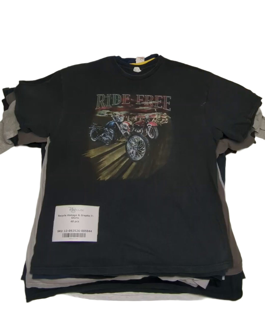 Recycle Vintage & Graphic T-Shirts 40 pcs