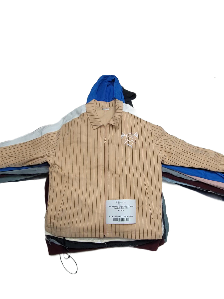 Recycle Fila Champion Puma Reebok Jackets 16 pcs