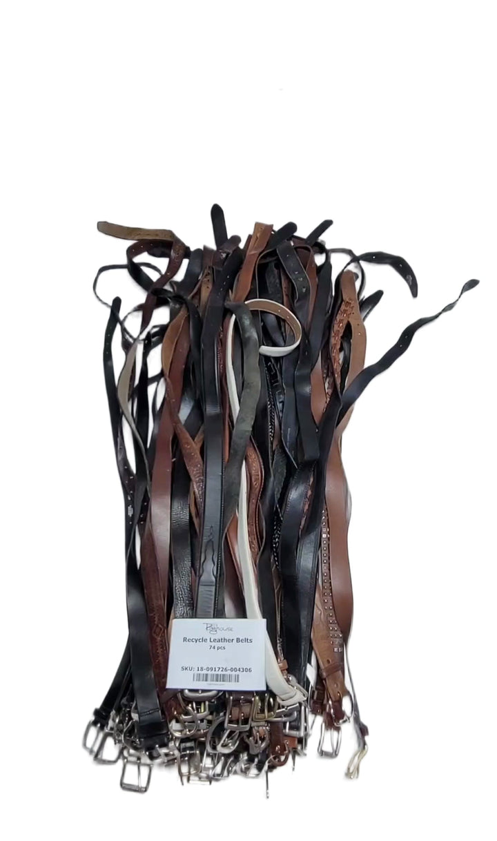 Recycle Leather Belts 74 pcs