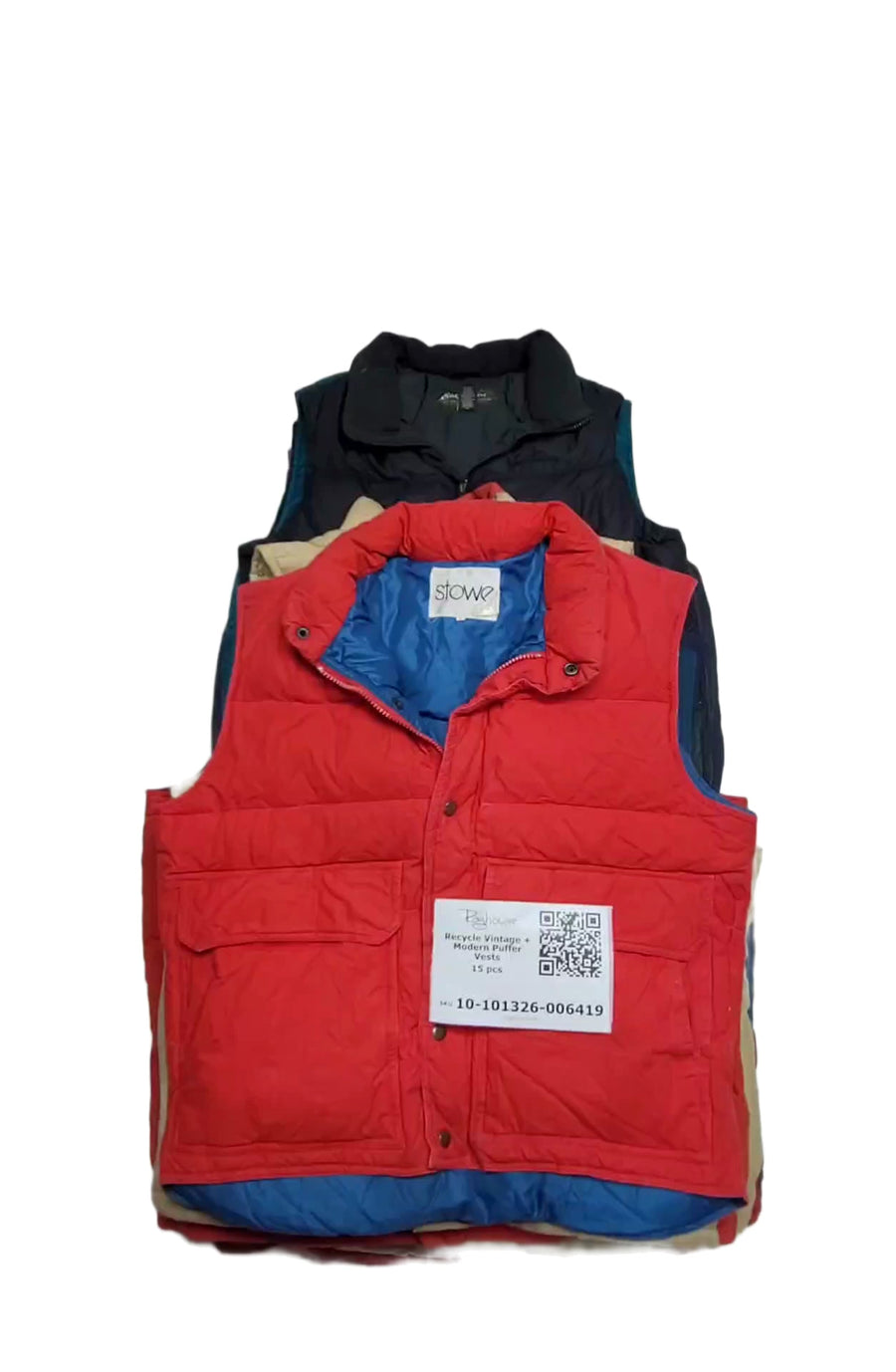 Recycle Vintage + Modern Puffer Vests 15 pcs