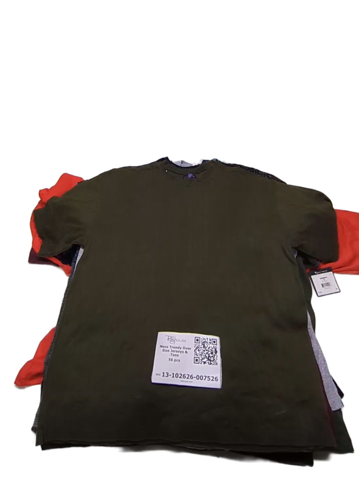 Mens Trendy Over Size Jerseys & Tees 56 pcs
