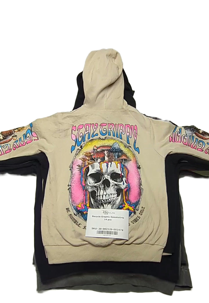 Recycle Graphic Sweatshirts 14 pcs