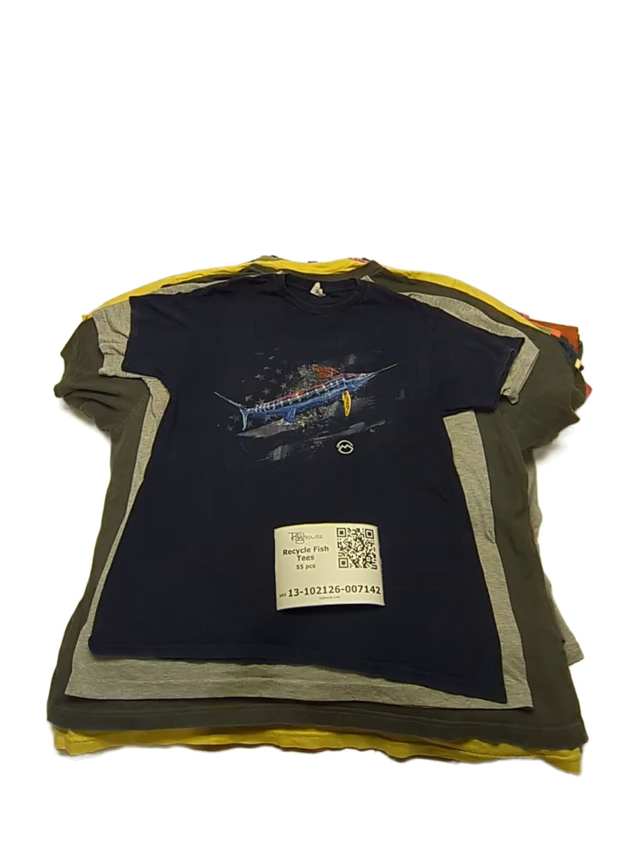 Recycle Fish Tees 55 pcs