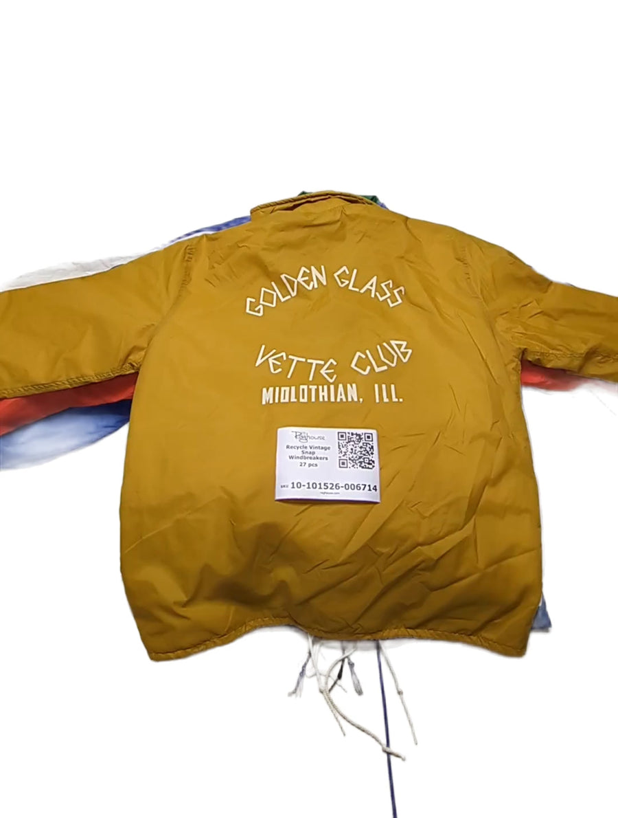 Recycle Vintage Snap Windbreakers 27 pcs