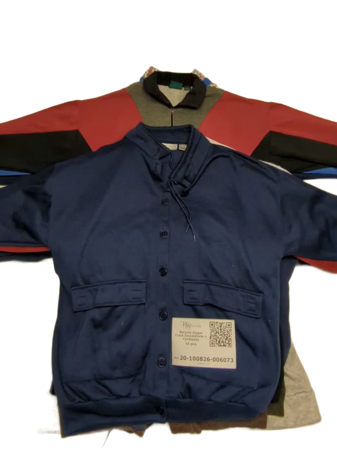 Recycle Zipper Track Sweatshirts + Cardigans 16 pcs