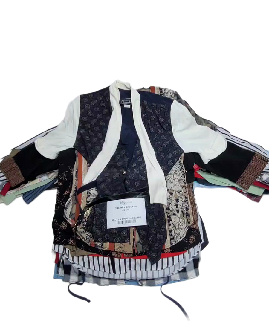 80s 90s Blouses 43 pcs