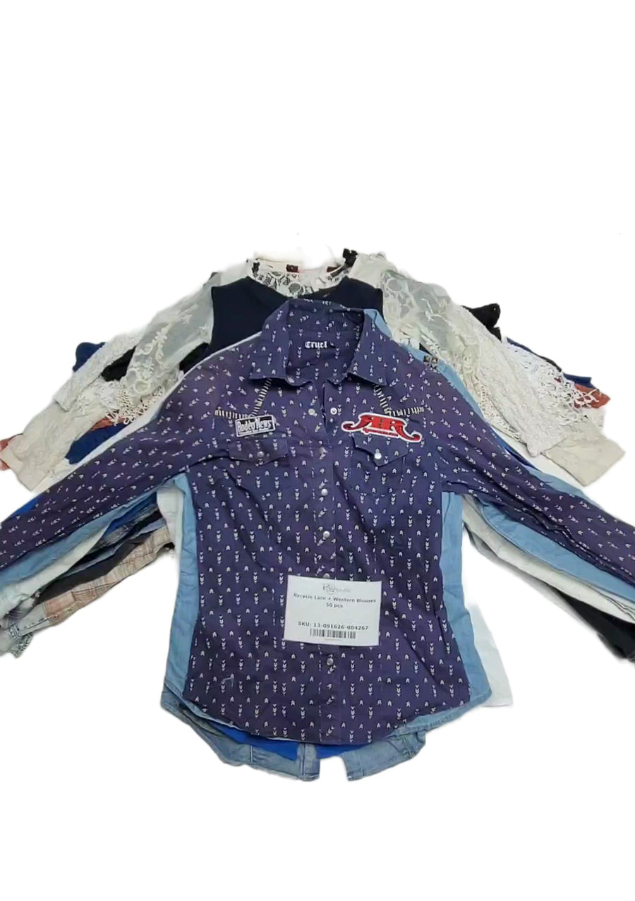 Recycle Lace + Western Blouses 50 pcs