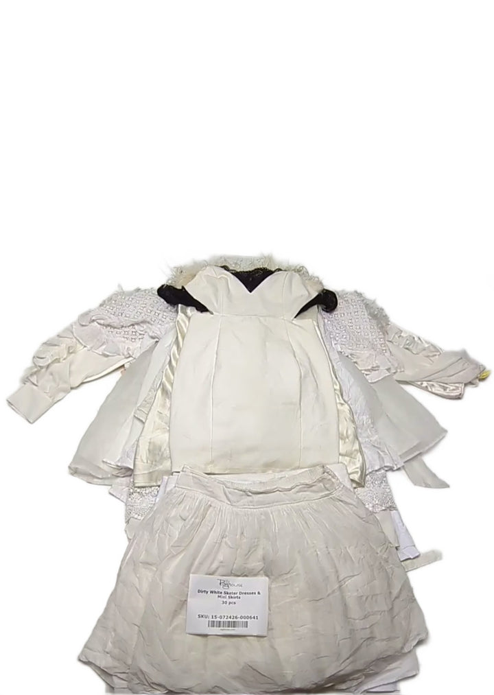 Dirty White Skater Dresses & Mini Skirts 30 pcs