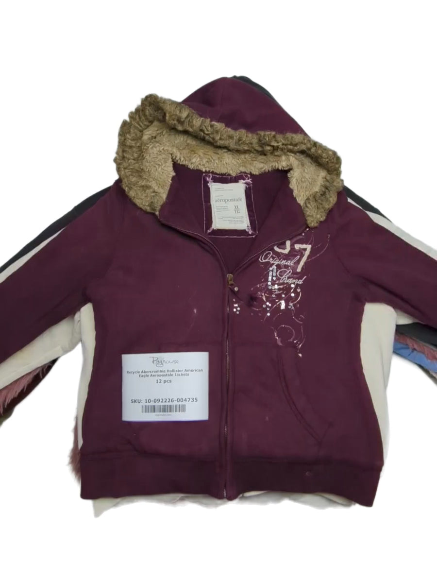 Recycle Abercrombie Hollister American Eagle Aeropostale Jackets 12 pcs