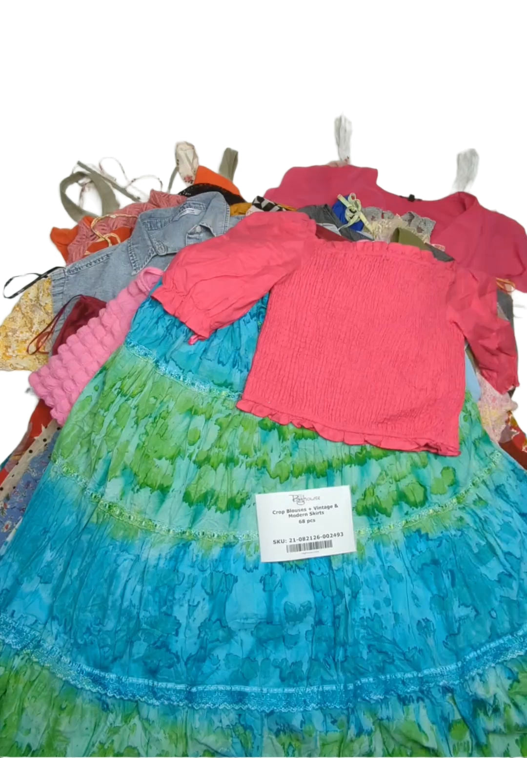 Crop Blouses + Vintage & Modern Skirts 68 pcs